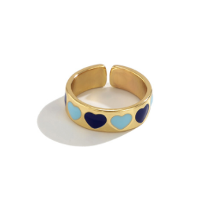 LOVE RING GOLD-TURQUOISE.