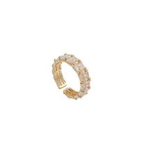 Load image into Gallery viewer, PEARL ZIRCON OPEN RING
