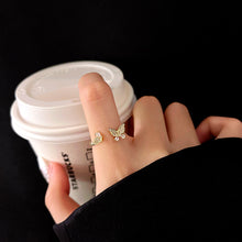 Load image into Gallery viewer, BUTTERFLY OPEN GOLD-PLATED RING
