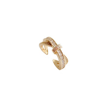 Load image into Gallery viewer, GOLD PLATED DIMENSIONLESS DOUBLE RING
