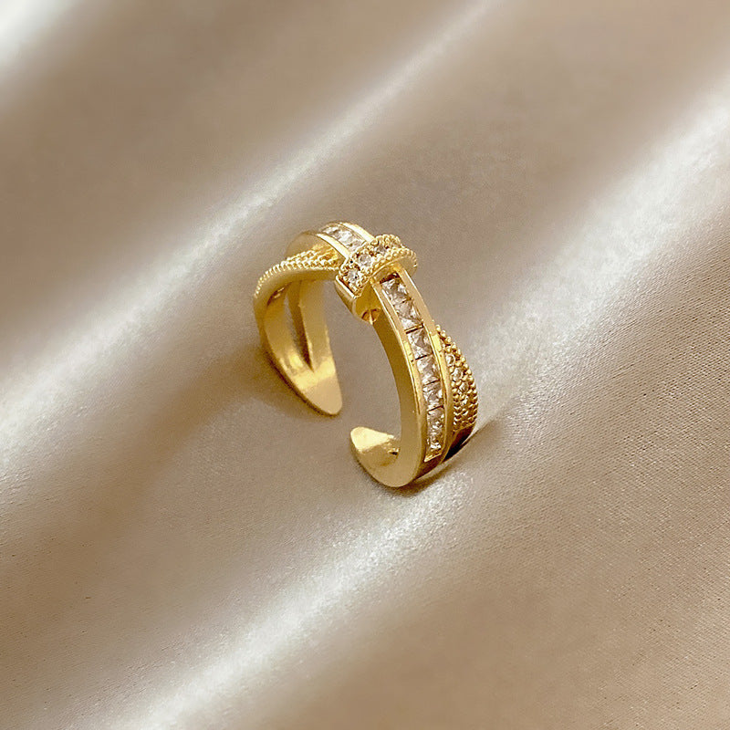 GOLD PLATED DIMENSIONLESS DOUBLE RING