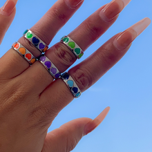 Load image into Gallery viewer, LOVE RING GOLD-TURQUOISE.
