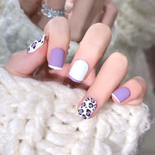 Load image into Gallery viewer, PURPLE AND WHITE LEOPARD PRINT
