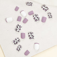 Load image into Gallery viewer, PURPLE AND WHITE LEOPARD PRINT
